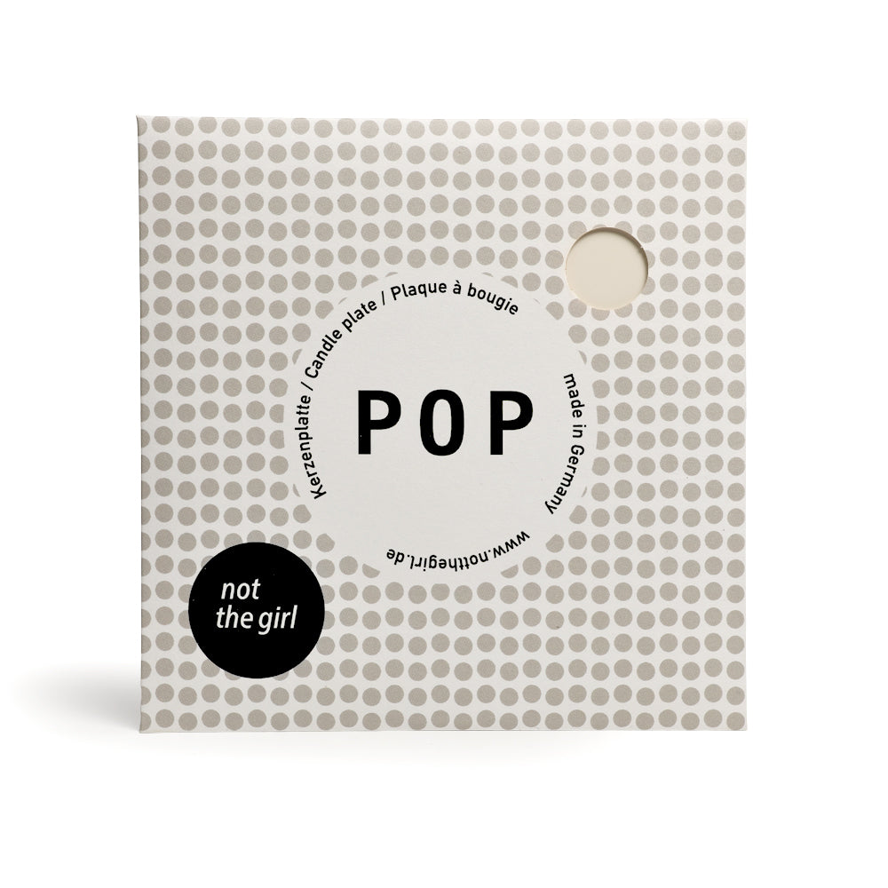 Candle Plate Big POP White
