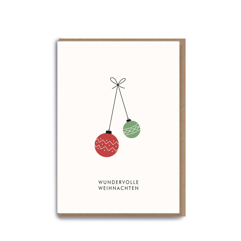 Klappkarte WEIHNACHTSKUGELN