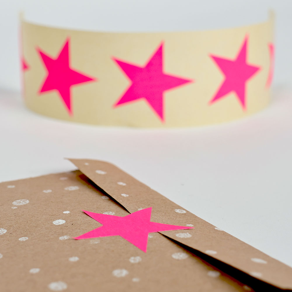 5 Sticker Stern Neon Pink