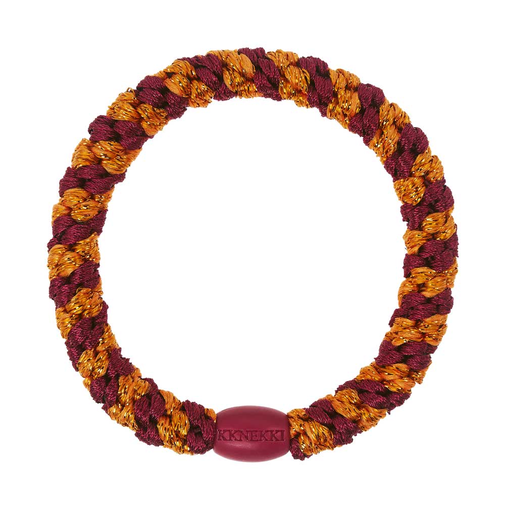 KKNEKKI Bordeaux orange glitter stripe