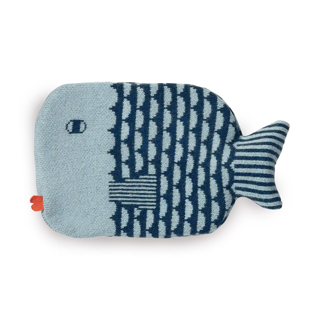 Wärmflasche Fisch Finn blau
