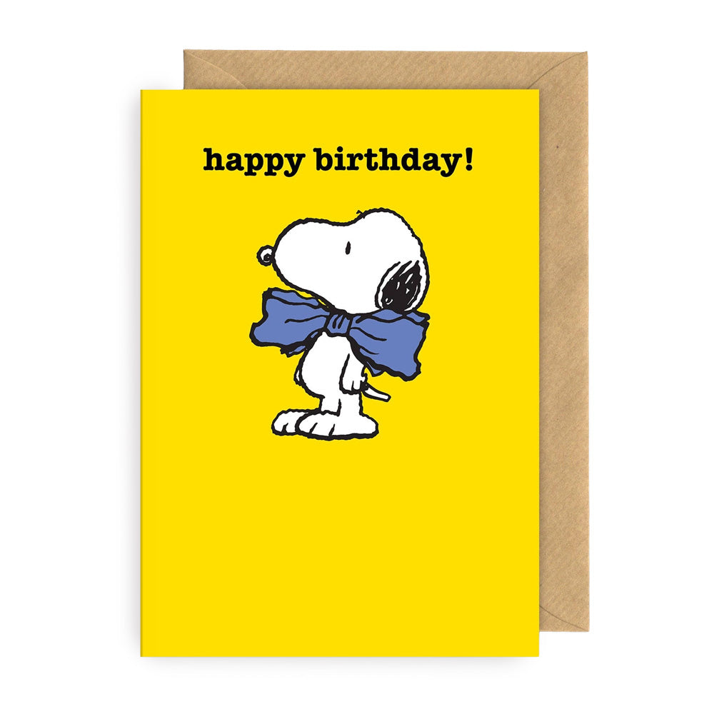 Klappkarte Snoopy Birthday bow tie