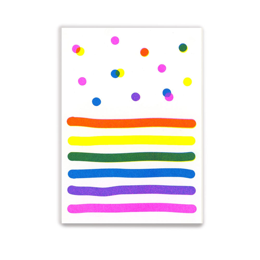 Postkarte Konfetti Birthday