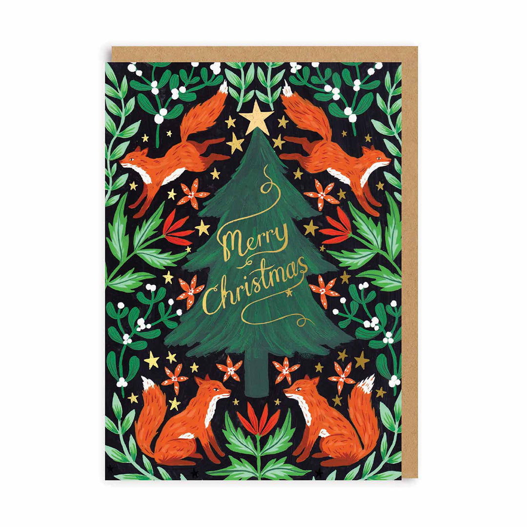 Folded Card Christmas Fox