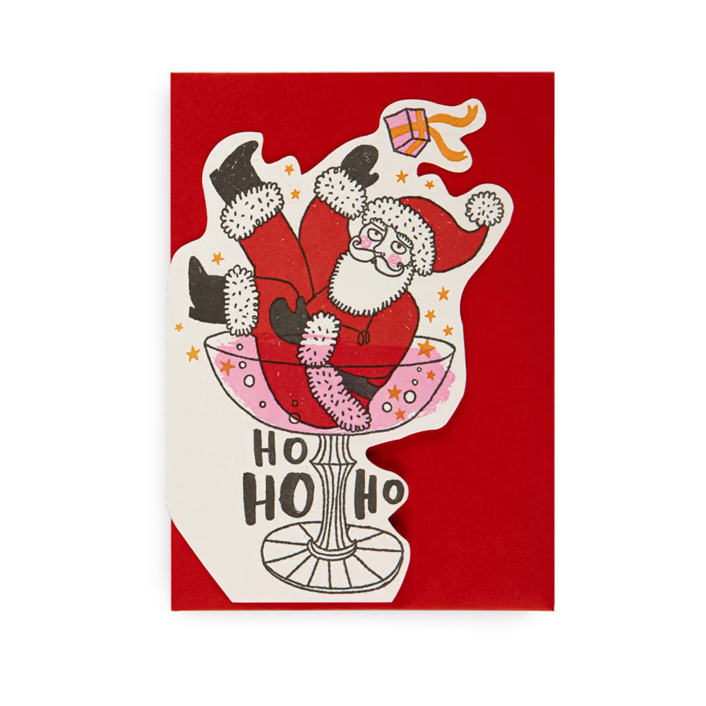 Klappkarte CHAMPAGNE SANTA