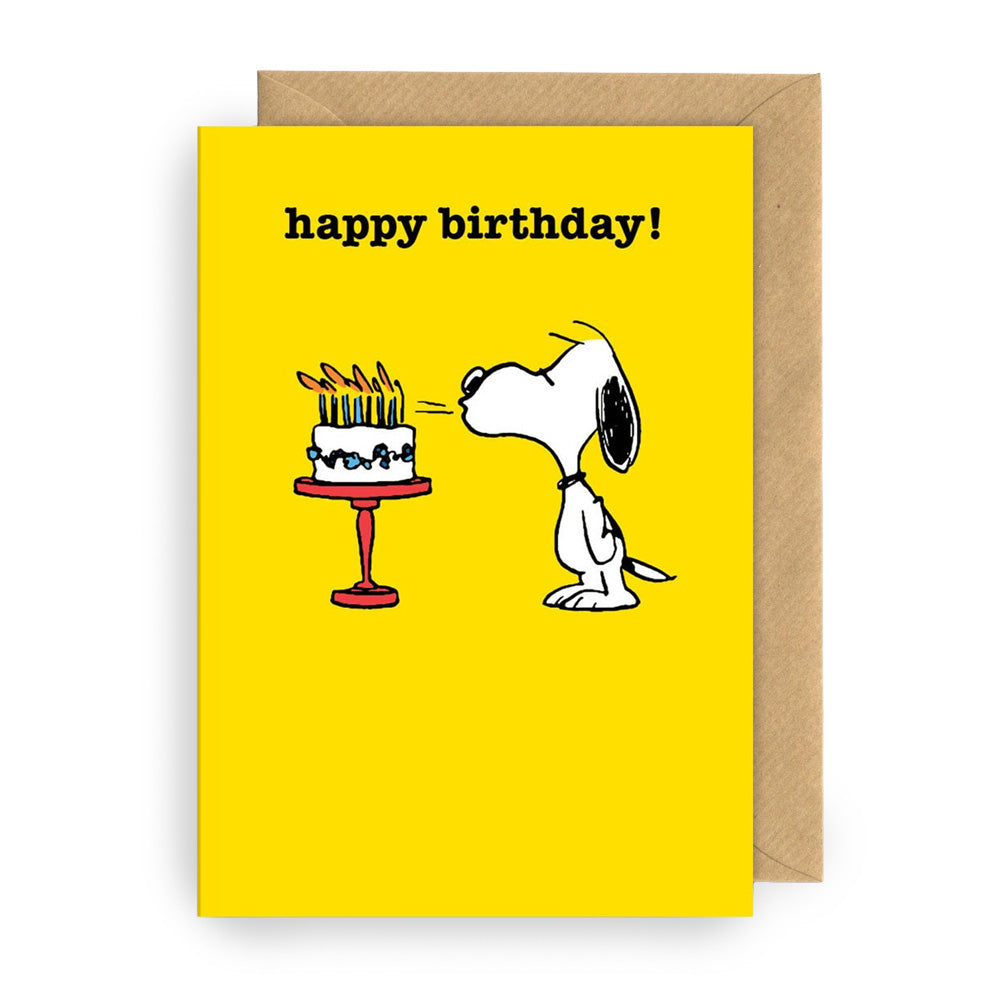 Klappkarte Snoopy Birthday cake