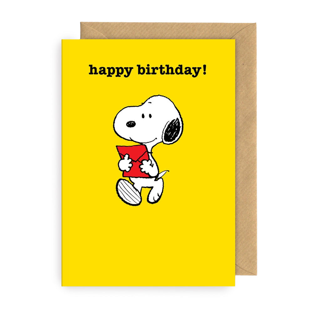 Klappkarte Snoopy Birthday Letter