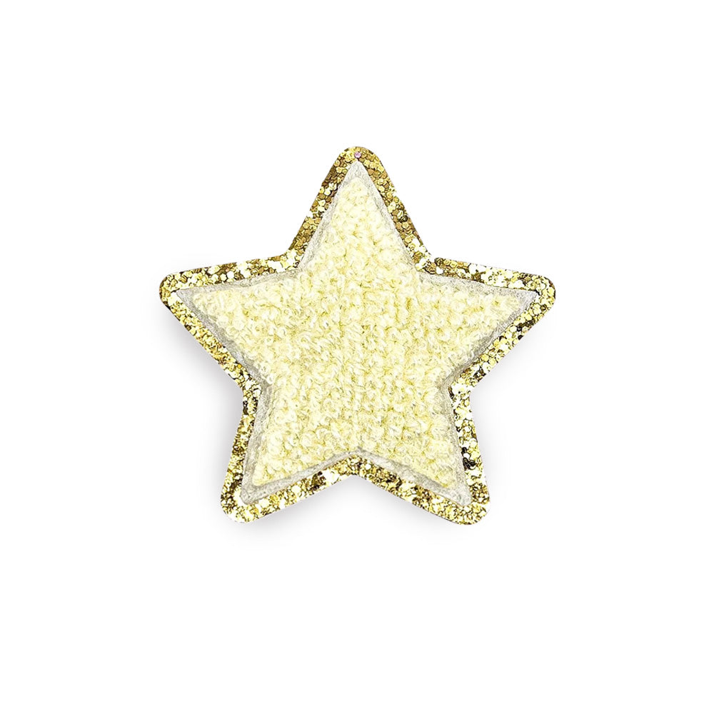 Sticker Glitzer Stern Creme