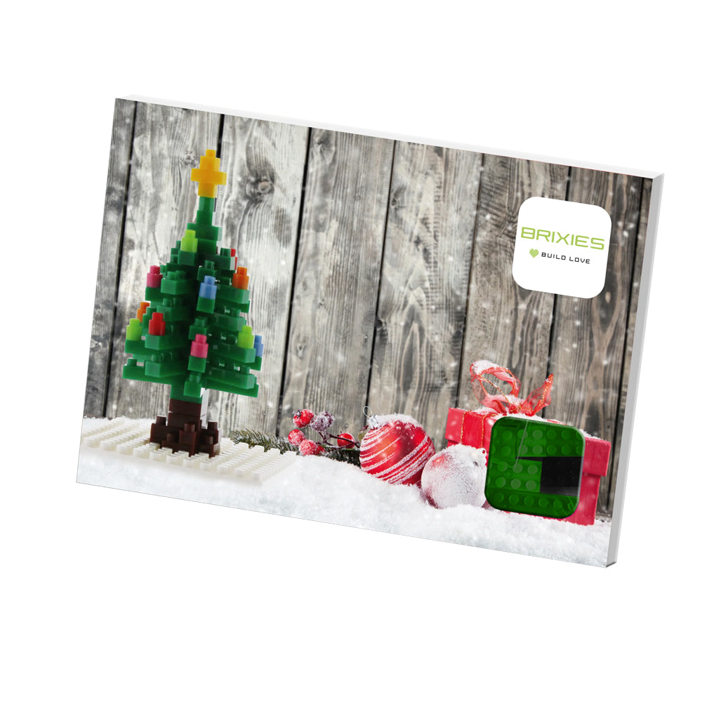 Christmas tree postcard construction kit