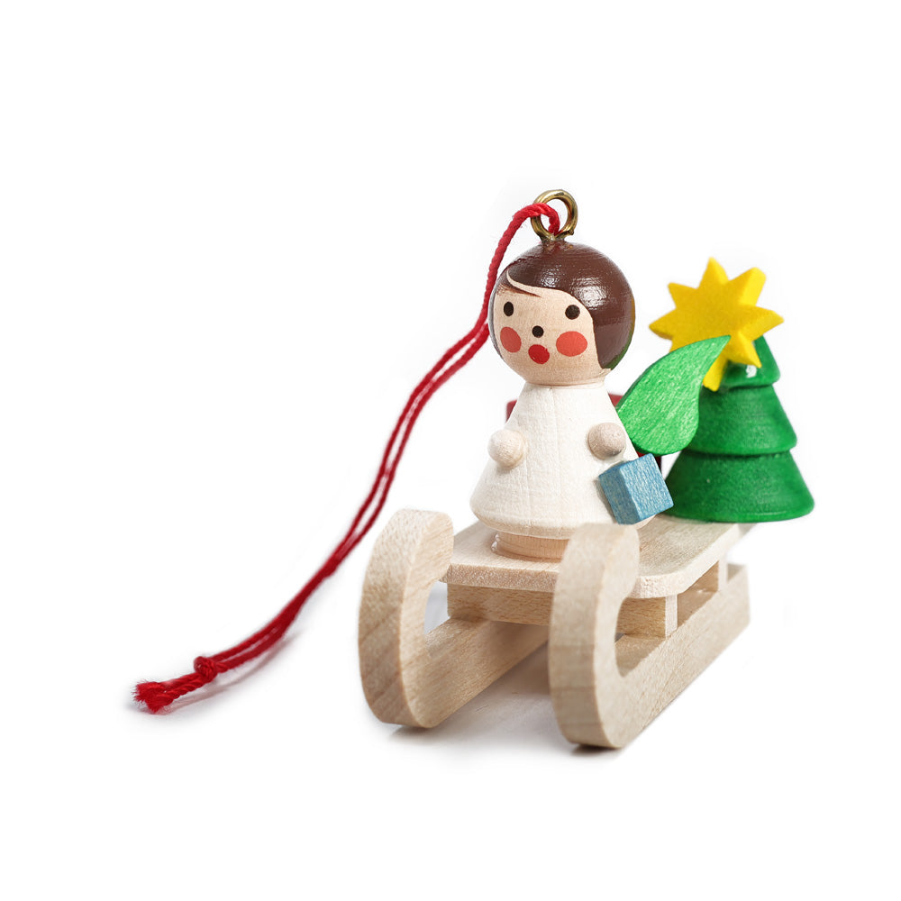 Sled with Angel and Gift