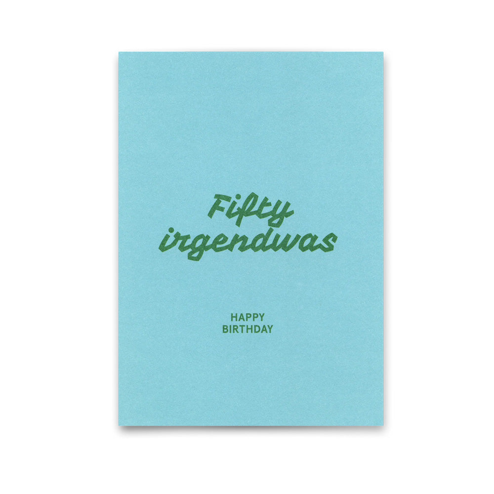 Postkarte Fifty irgendwas