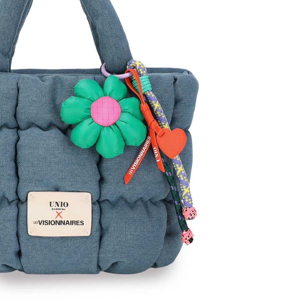 Bag Charm Puffy Flower