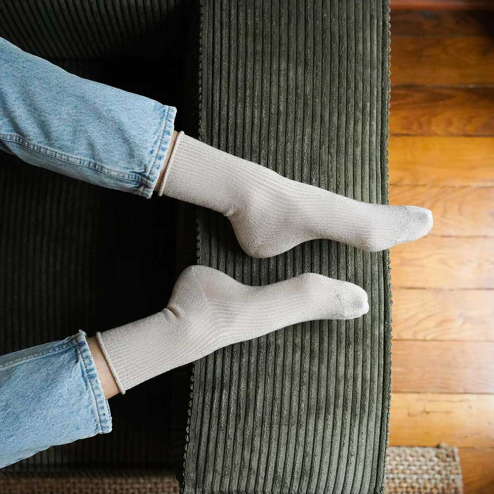 Glitter Socks Sand 36-40