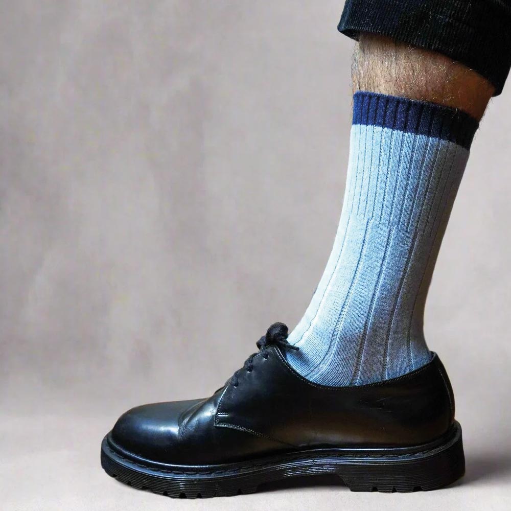 Merino Wool Socks Grey/Blue 41-46