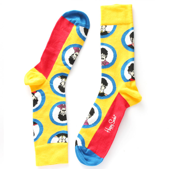 happy-socks-beatles-band-gelb