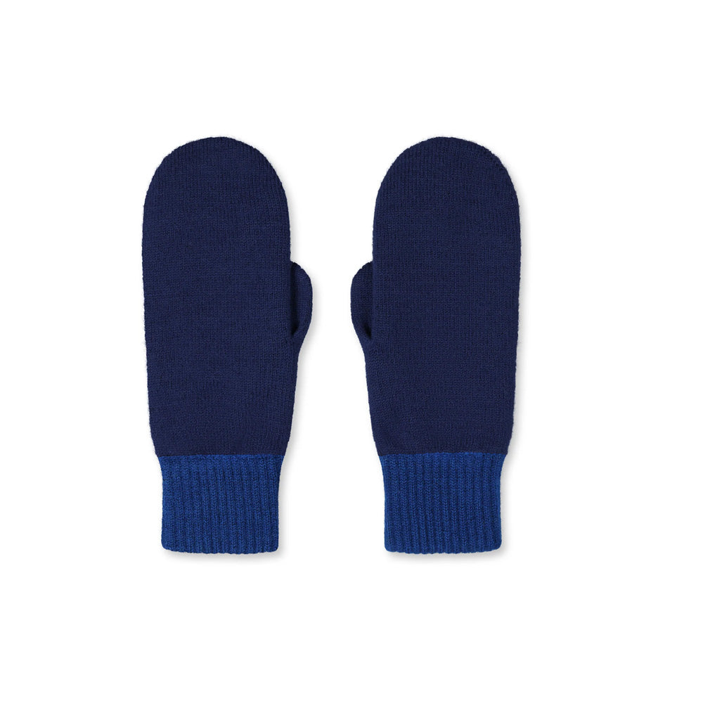 Fäustlinge Merinowolle Indigo