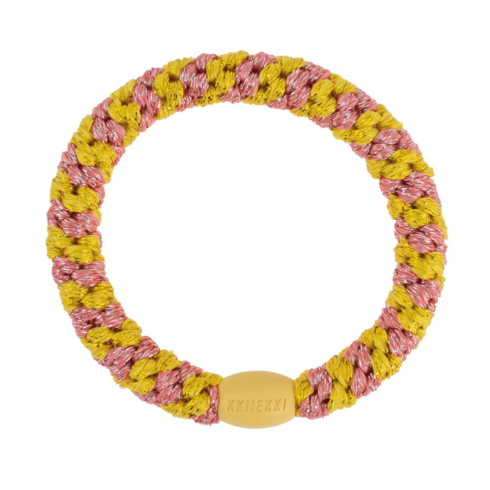 KKNEKKI Coral glitter stripe