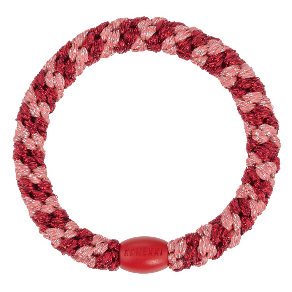 KKNEKKI Coral Bordeaux glitter stripe