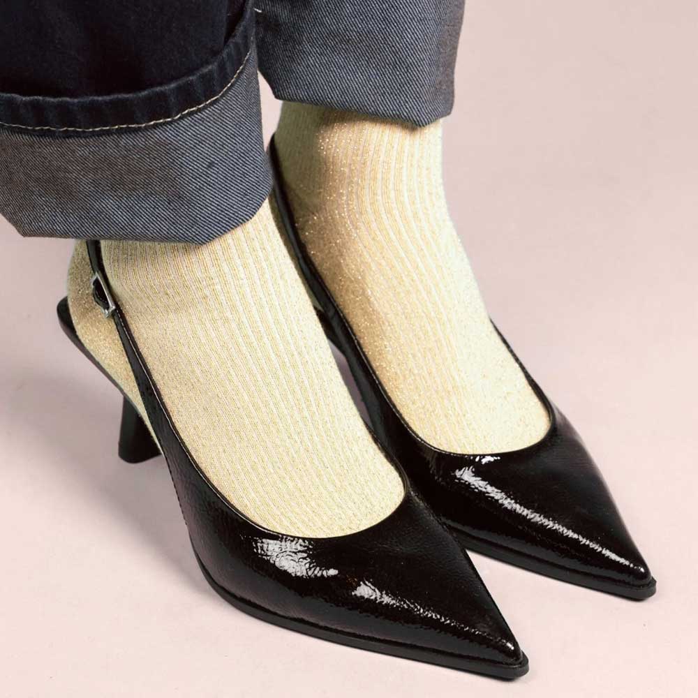 Glitter Socks Lemon 36-40