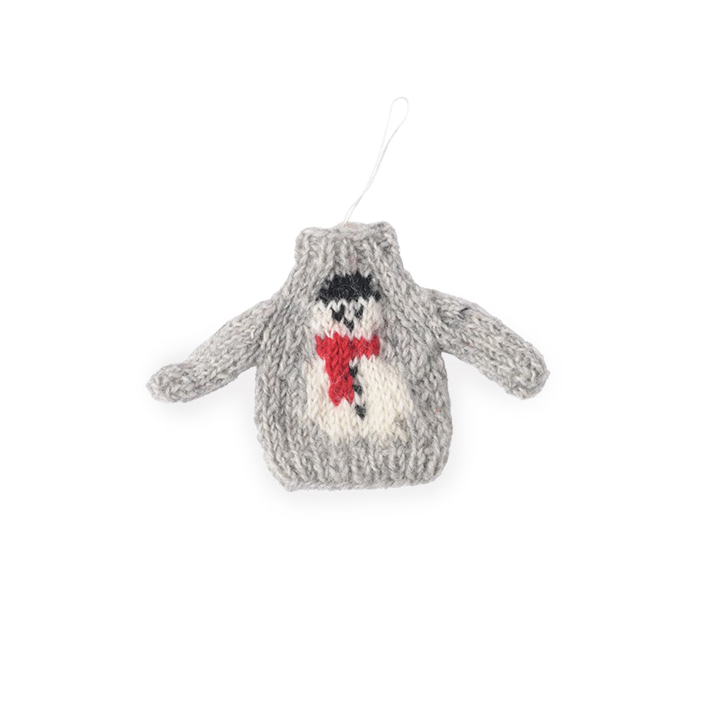 Wollanhänger Sweater Snowman