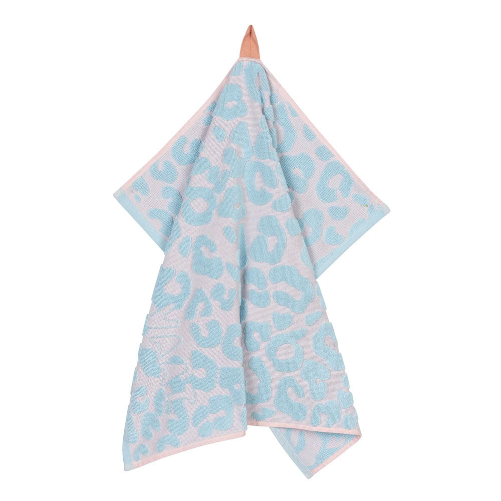 2er Set Hand- und Geschirrtuch Leo-Pastel Blue / Yellow