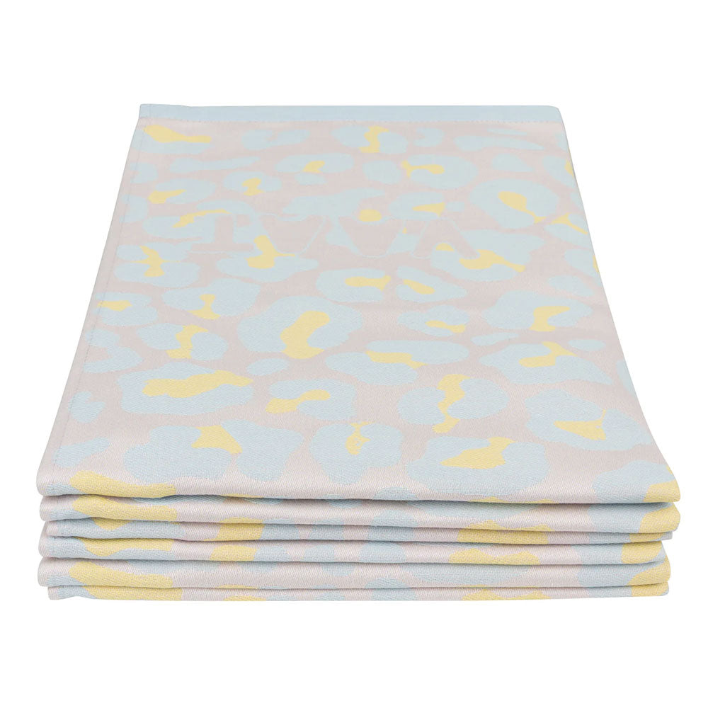 Tea towel Leo-Pastel Blue / Yellow