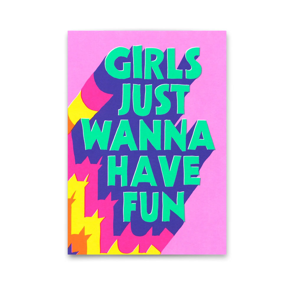 Postkarte Wanna have fun