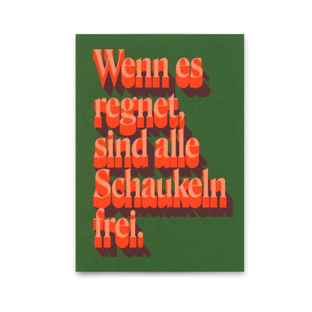 Postkarte Schaukeln