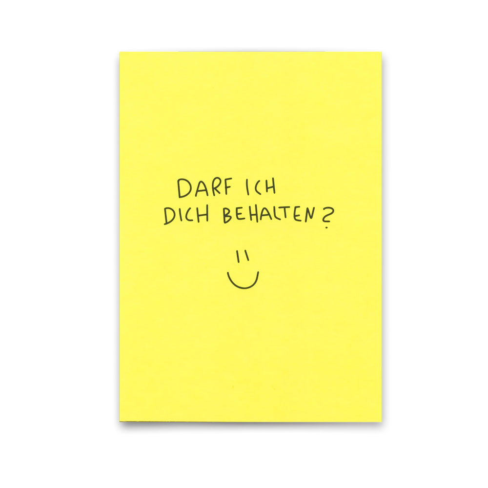 Postkarte Behalten
