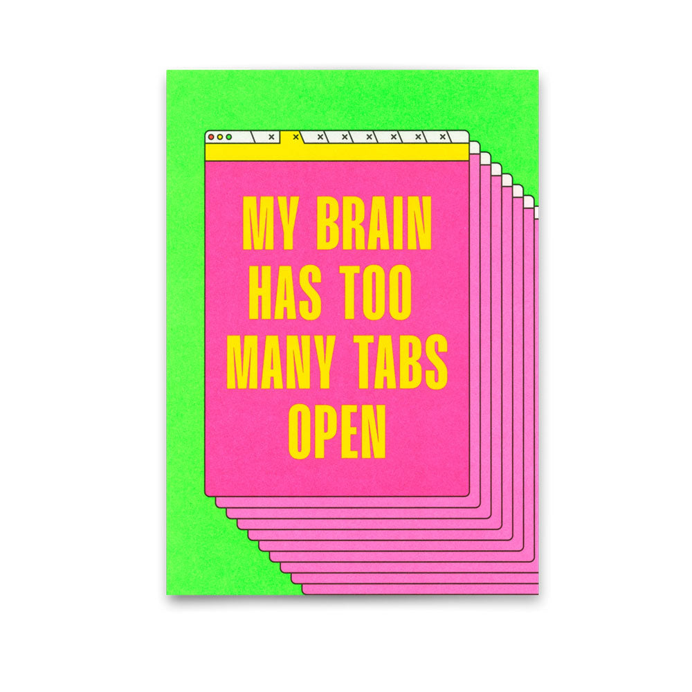 Postkarte Too many tabs