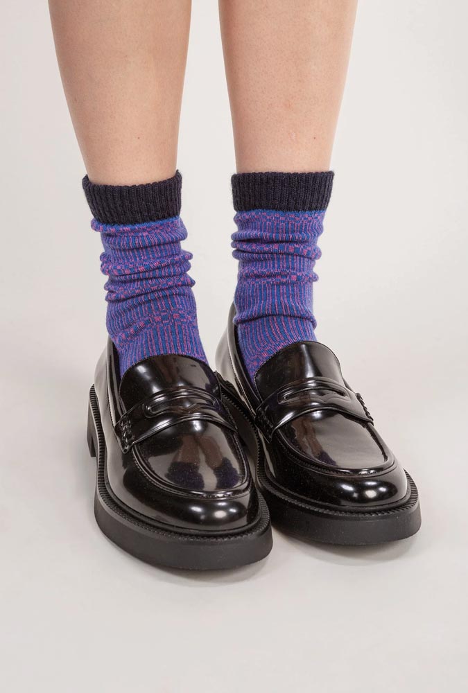 Merino Wool Socks Bauhaus Purple 42-44