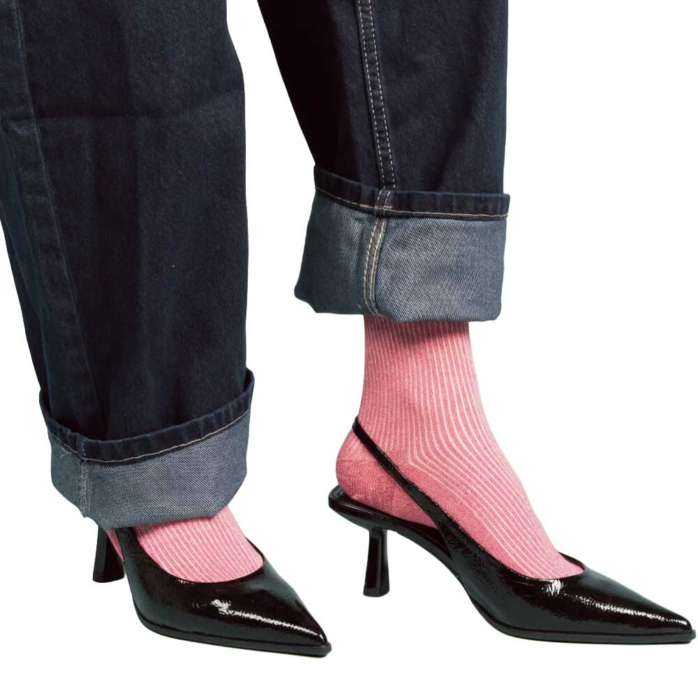 Glitter Socks Strawberry Red 36-40