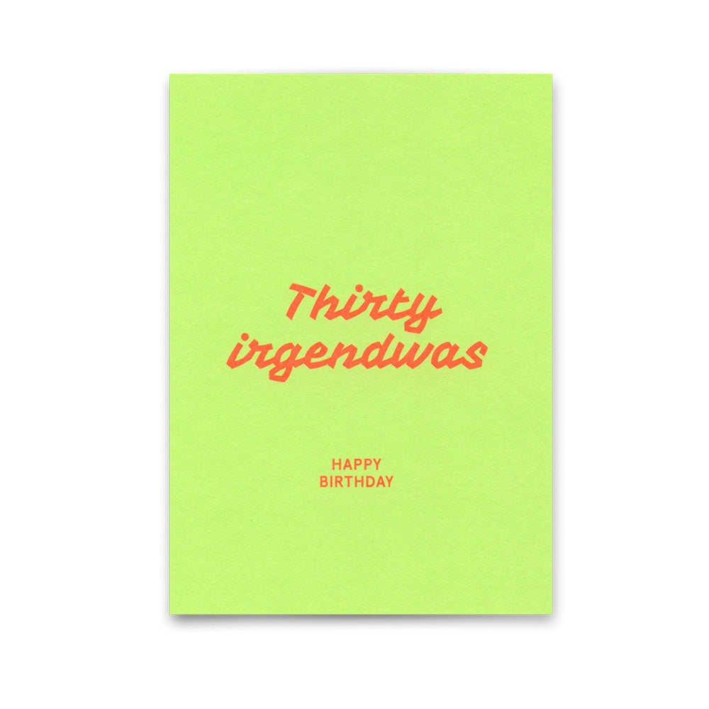 Postkarte Thirty irgendwas