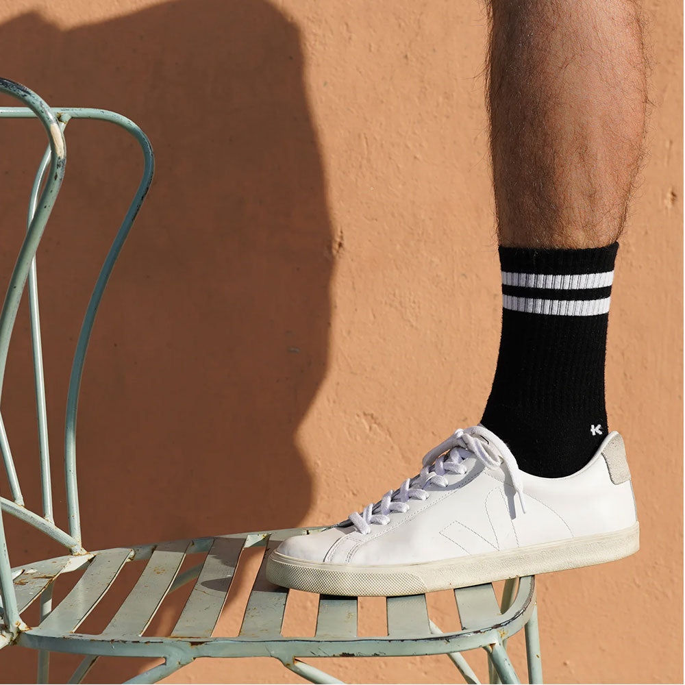 Tennissocken Schwarz/Weiß 41-46