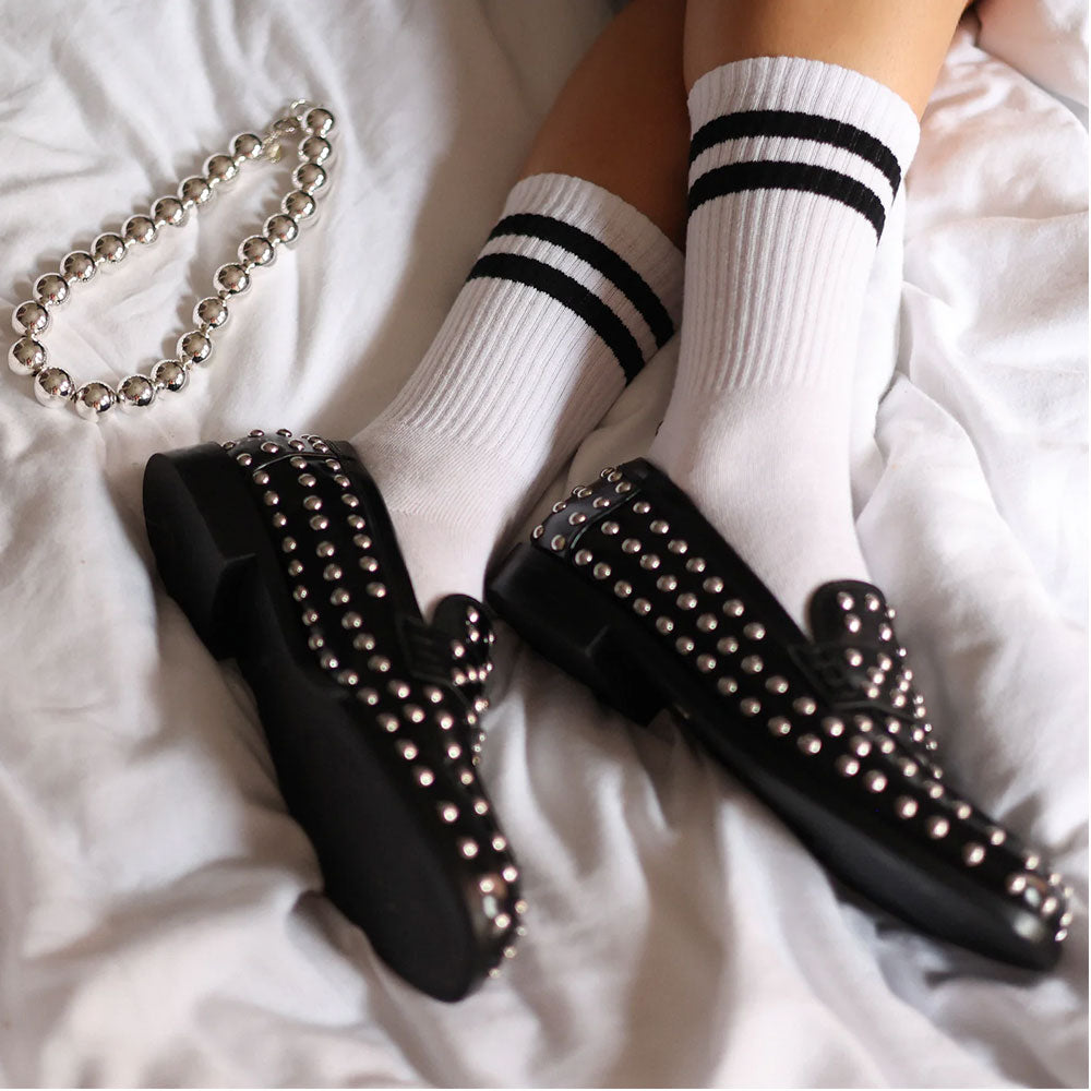 Tennissocken Weiß/Schwarz 36-40