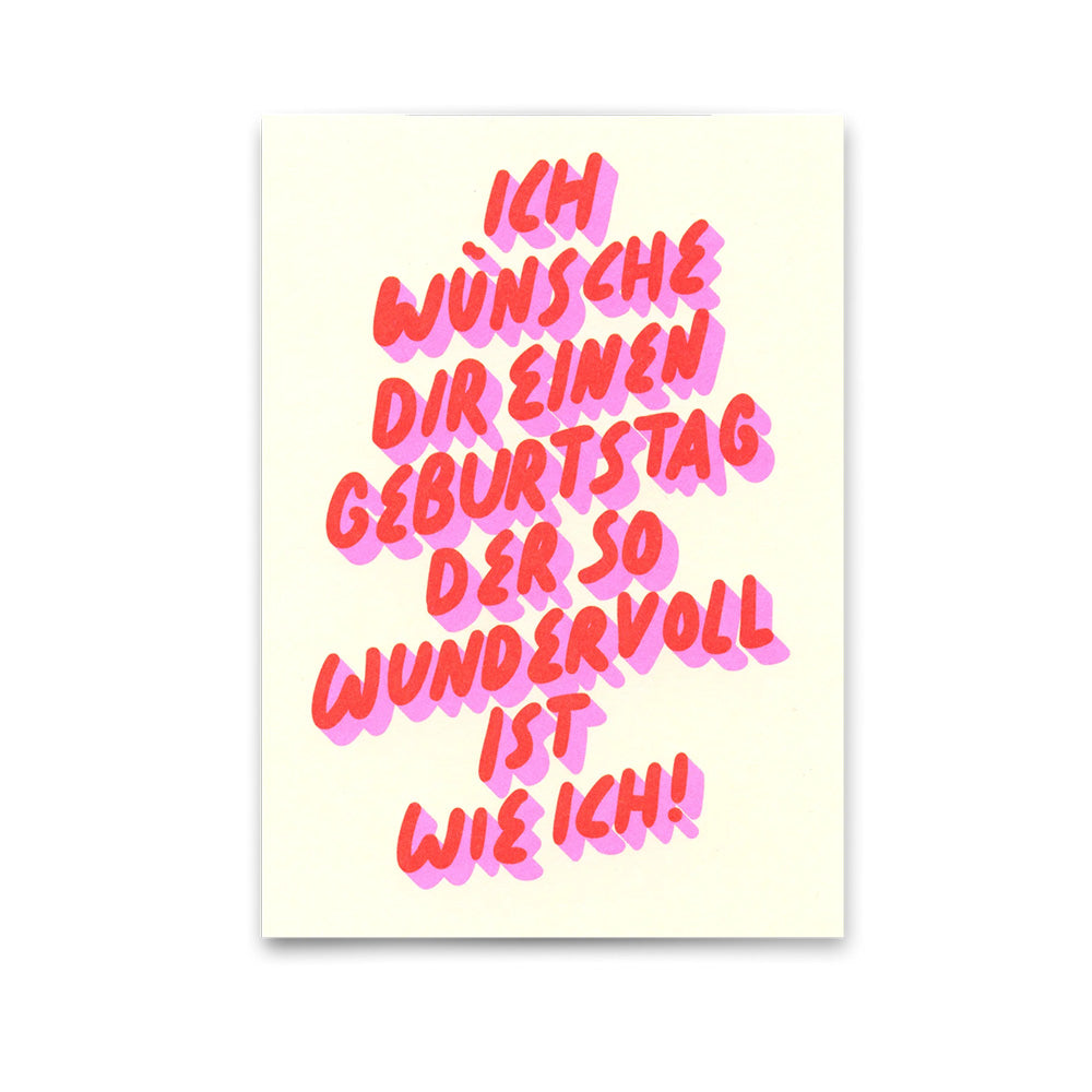 Postkarte Wundervoll wie ich