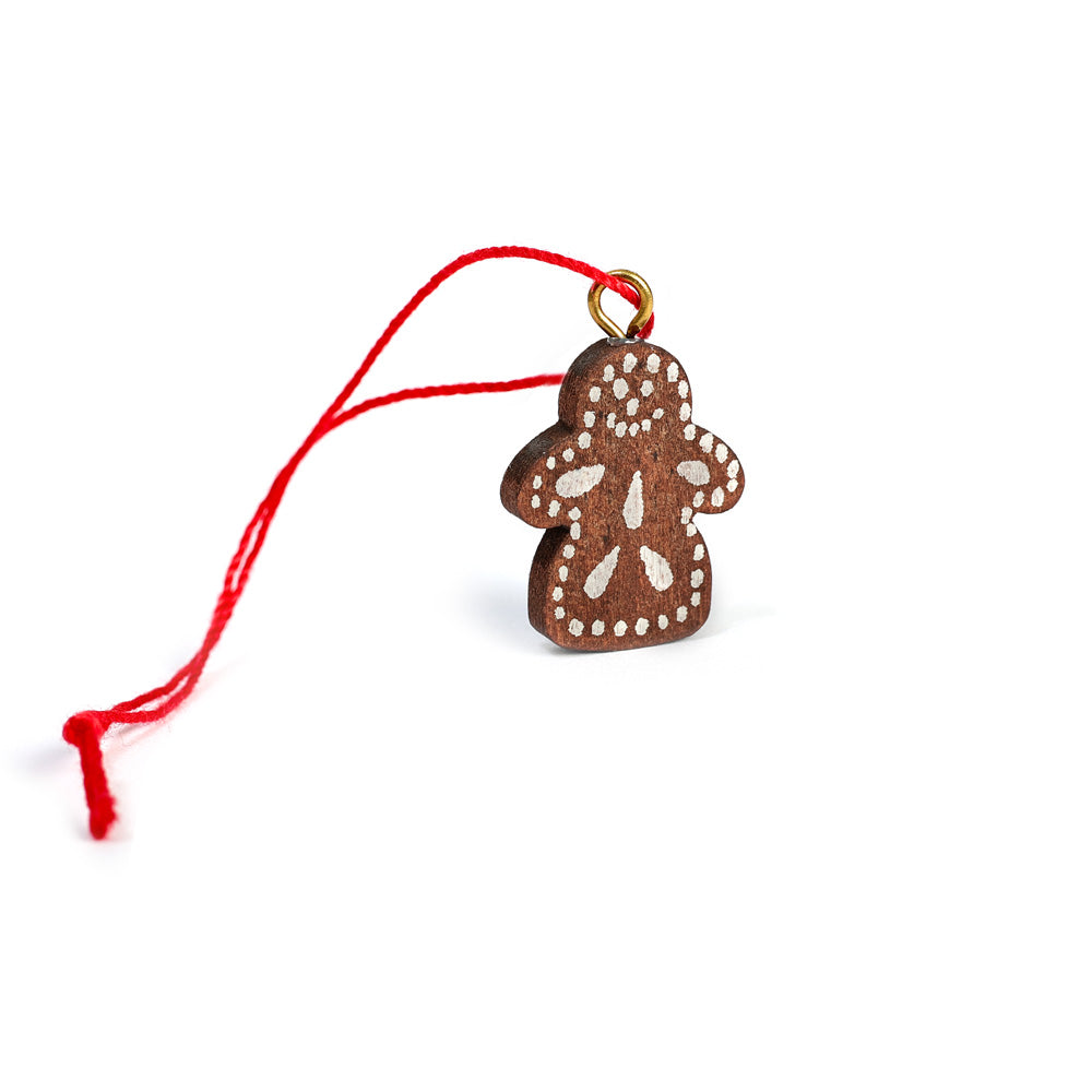Mini Wooden Gingerbread Lady Pendant