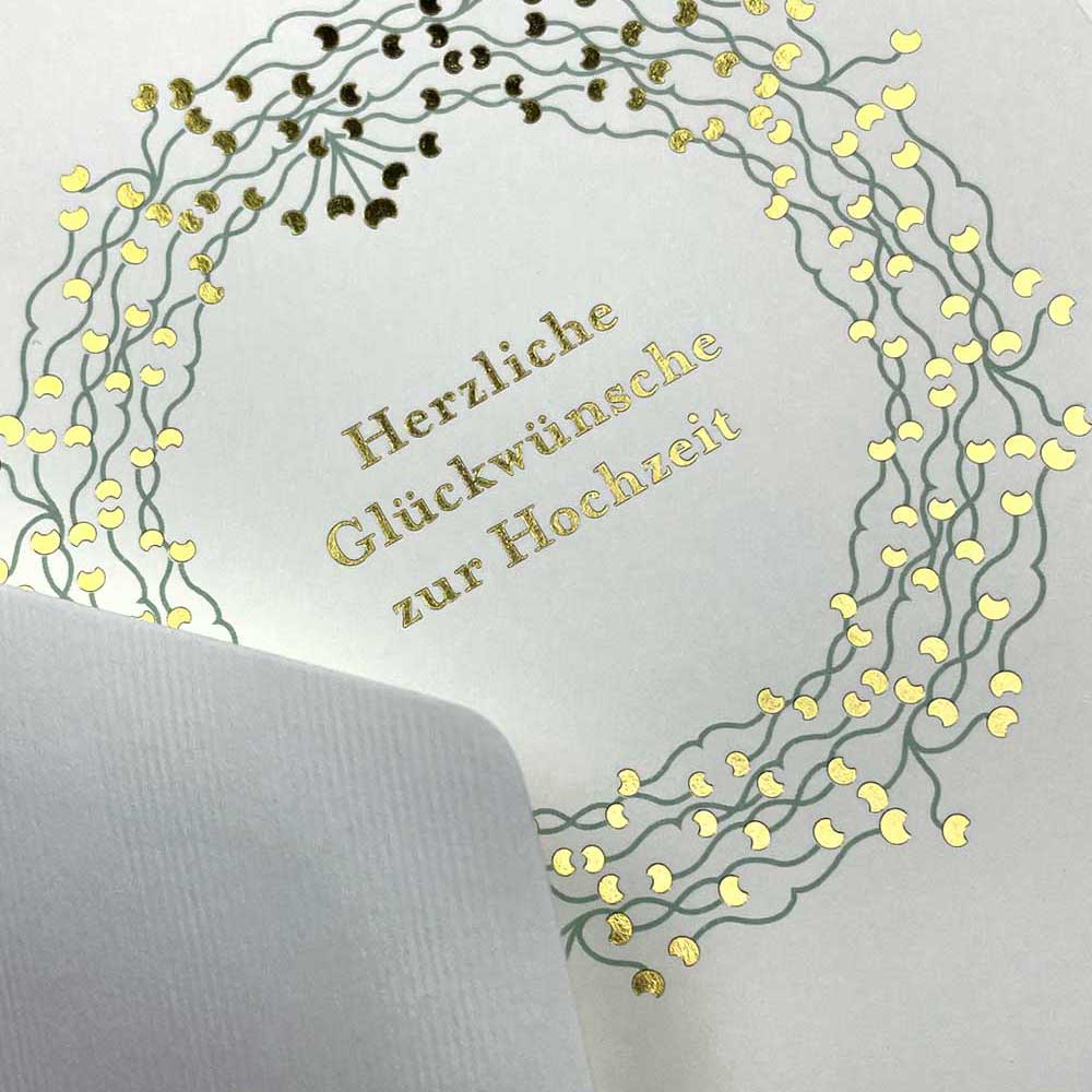 Folded Card WEDDING WREATH