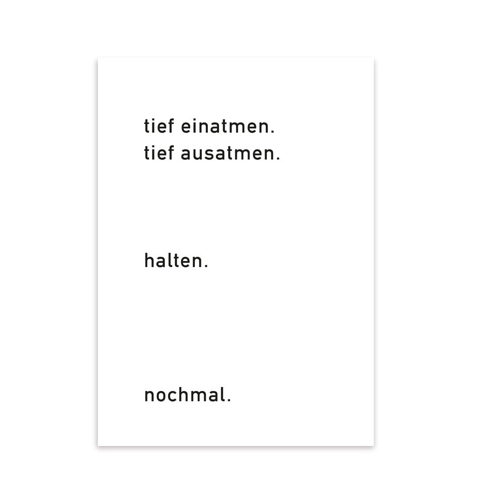 Postkarte Tief einatmen