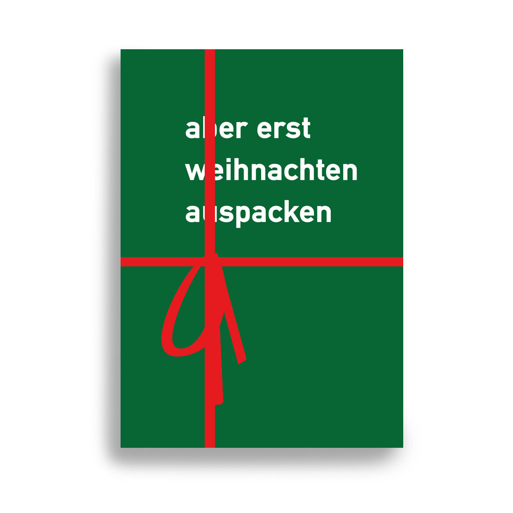 Postkarte Auspacken