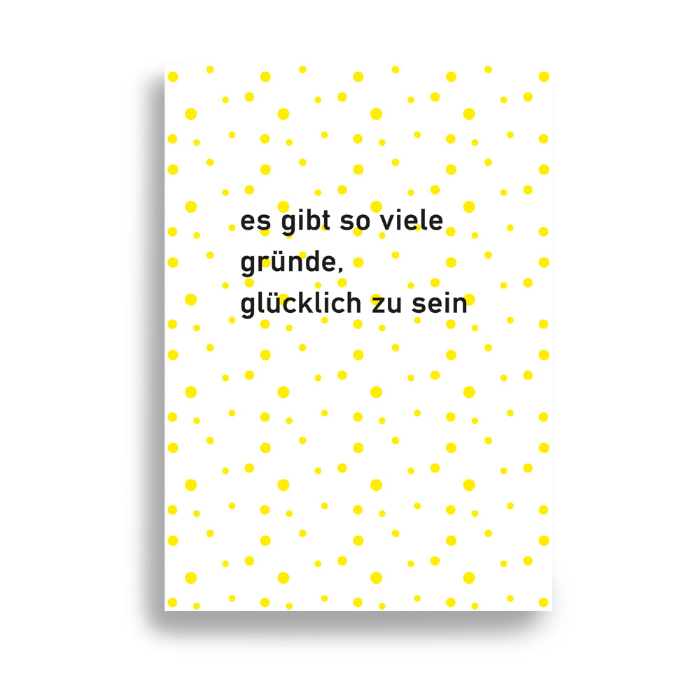 Postkarte Glücklich