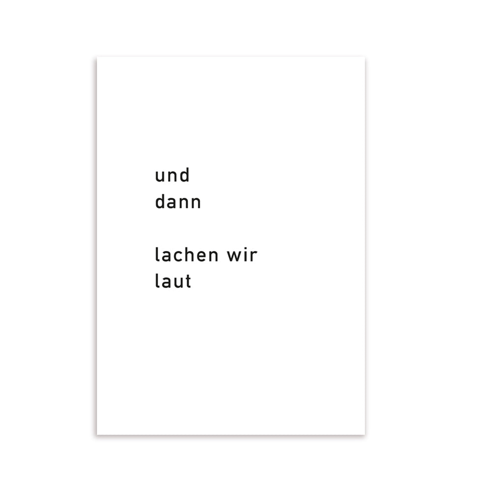 Postkarte Laut lachen