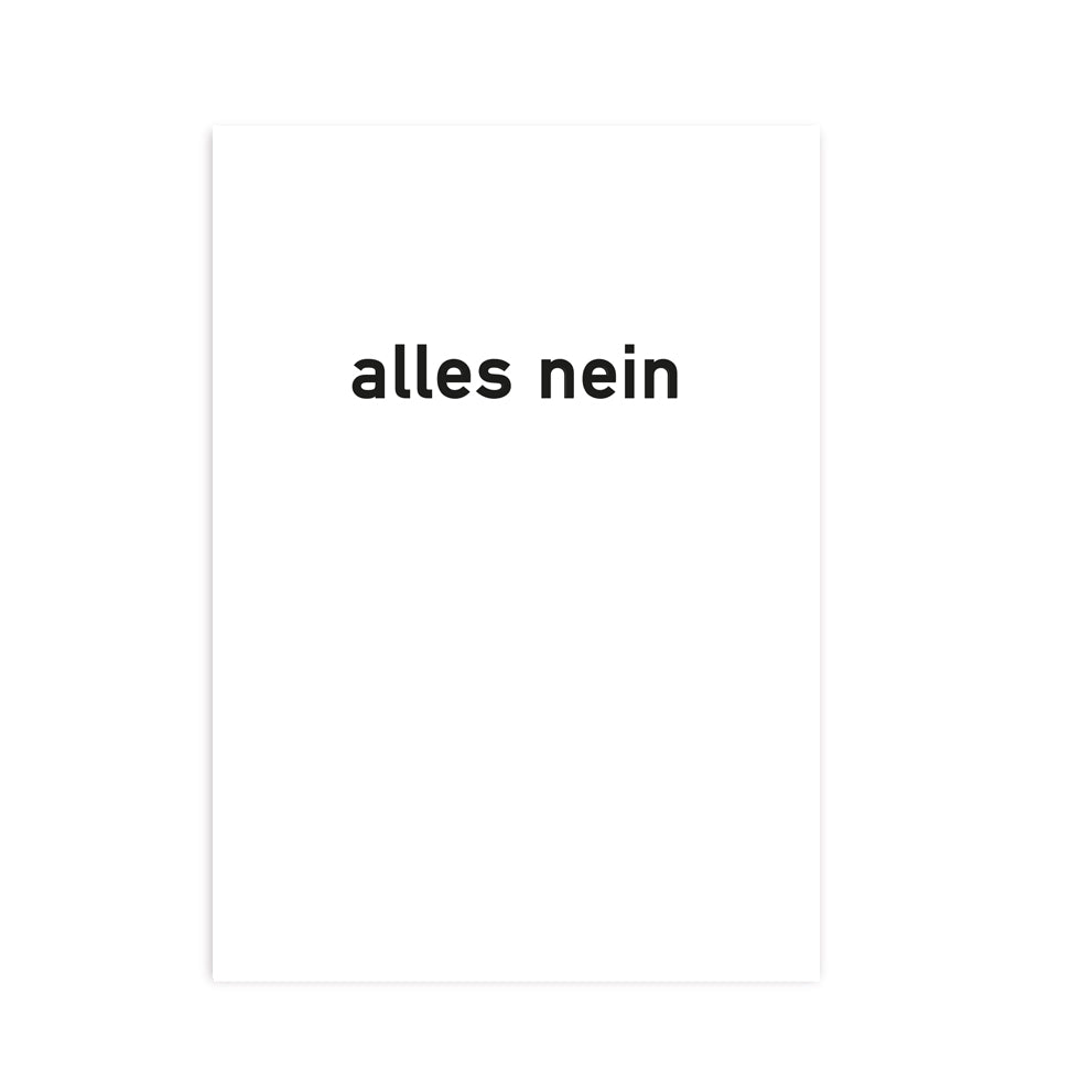 Postkarte Alles Nein