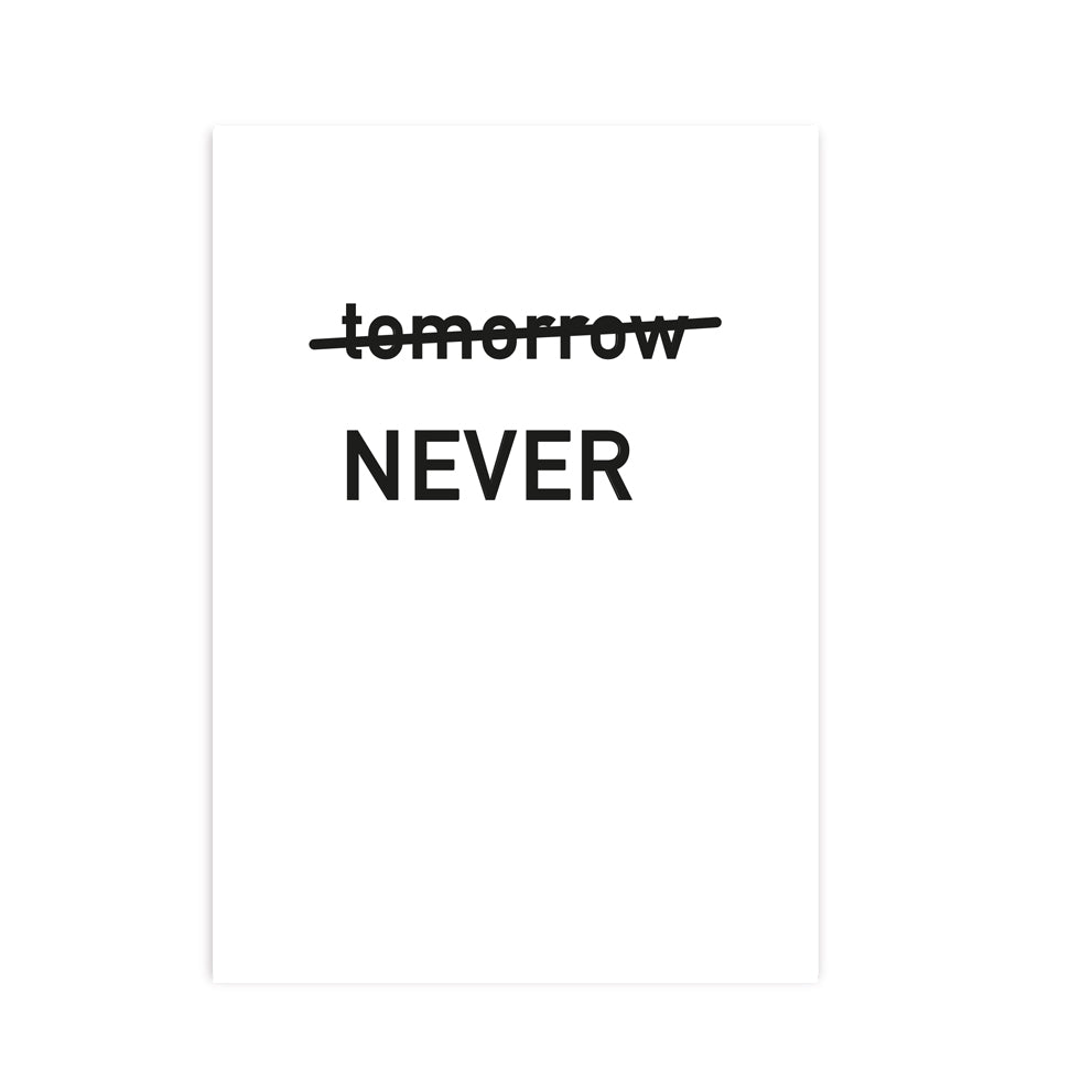 Postkarte Tomorrow / Never