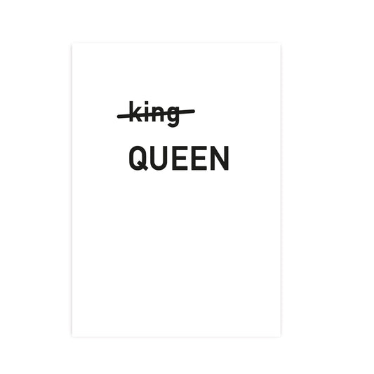 King / Queen postcard