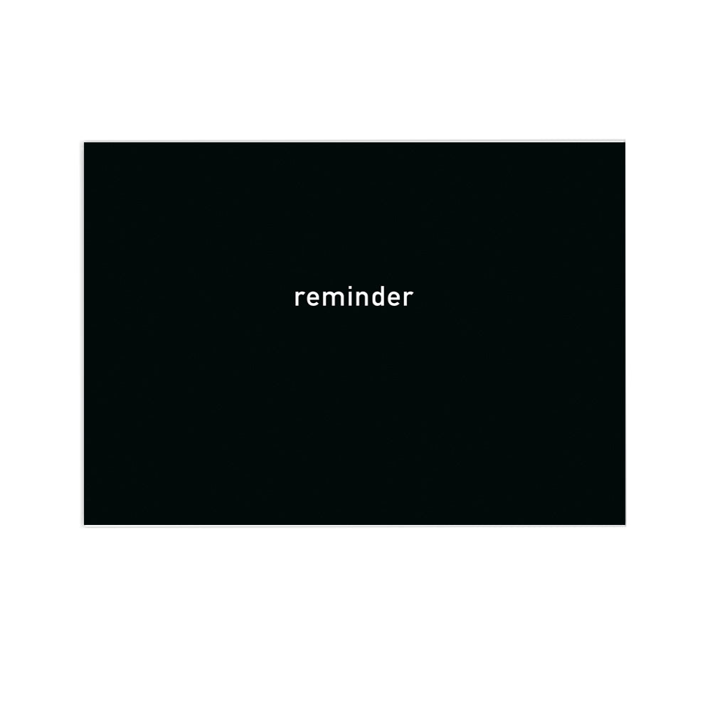Postkarte Reminder