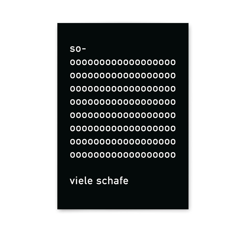 Postkarte Soooo... viele Schafe