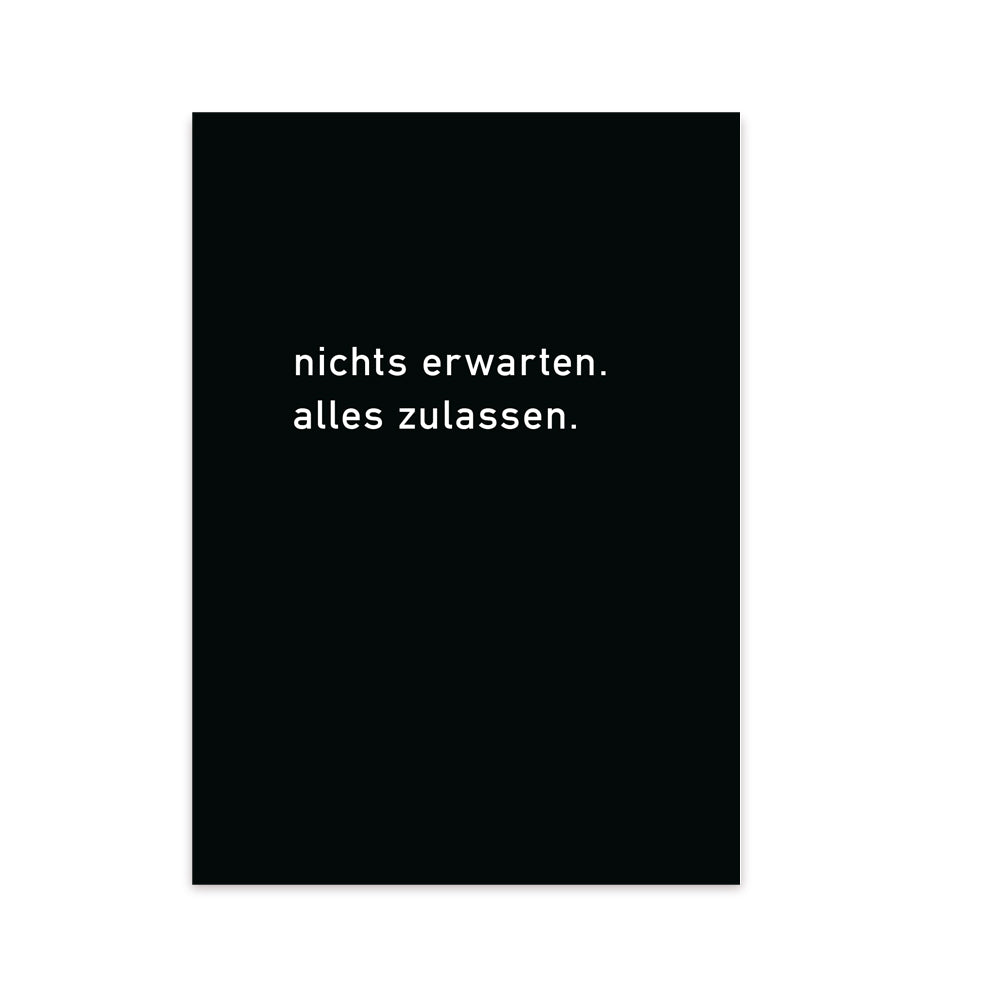 Postkarte Alles zulassen
