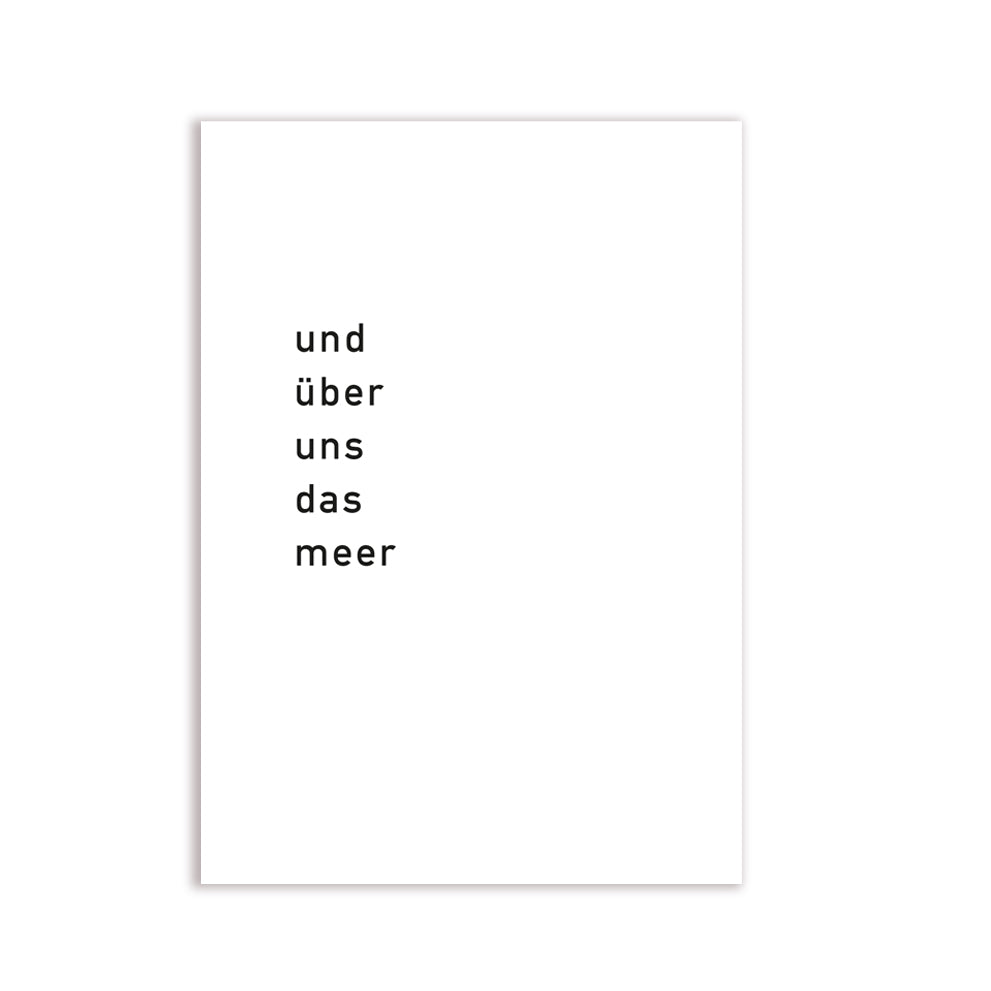 Postkarte Und über uns das Meer