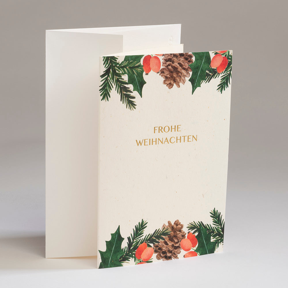 Klappkarte WEIHNACHTEN HANFPAPIER